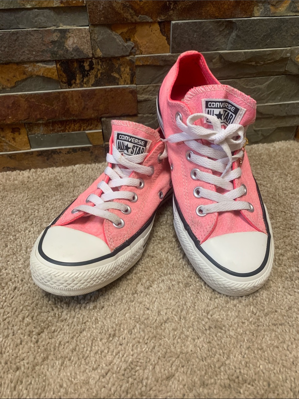 Converse Pink Low-Top Canvas Sneakers 5/7 37.5